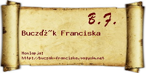 Buczák Franciska névjegykártya